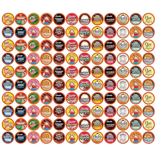 Coffee Pod Variety Packs Super Flavored Sampler, Assorted, Compatible with 2.0 K-Cup Brewers, Variety Pack, 120 Count (Pack of 1)