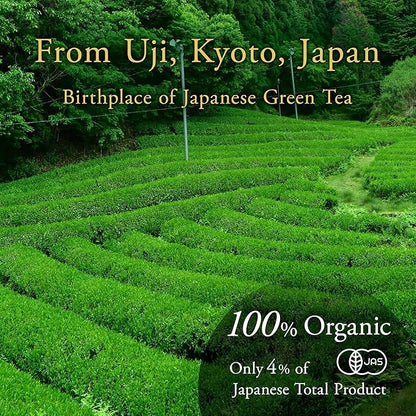 YAMASAN KYOTO UJI Hojicha Powder Organic Roasted green tea Baking powder latte powder, (100g) Made in Japan,Sold by Japanese company