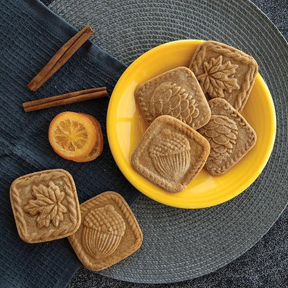 Nordic Ware Springerle Cookie Stamps, Set of 3, with Wood Handles