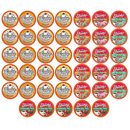 Two Rivers Coffee Ice Cream Flavored Coffee Pods, Variety Sampler Pack for Keurig 2.0 K Cup Brewers, 40 Count