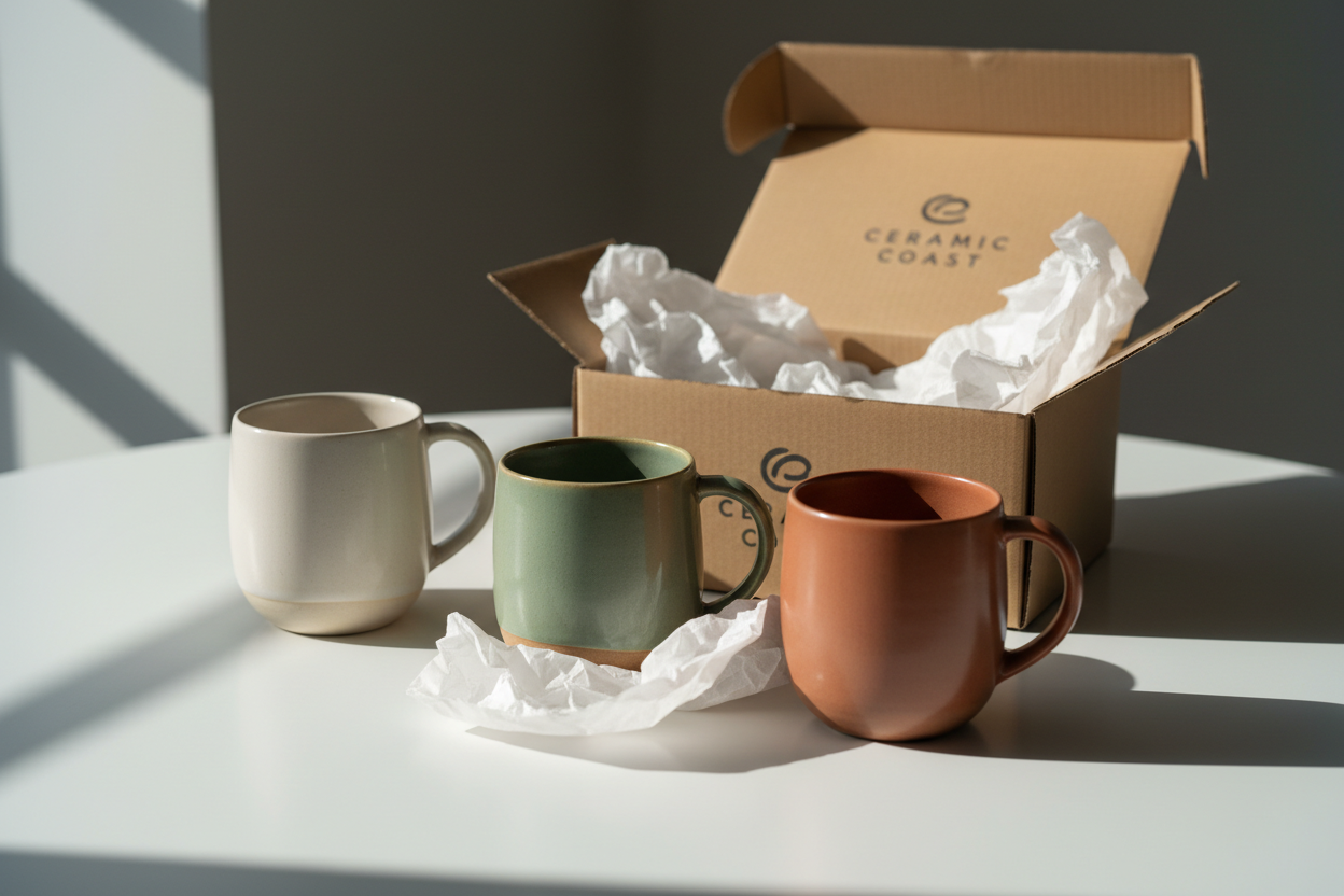 “Beautiful products and fast shipping. Everything arrived perfectly packaged, and the mugs are even nicer in person.” -Emily K. (make it real photo)