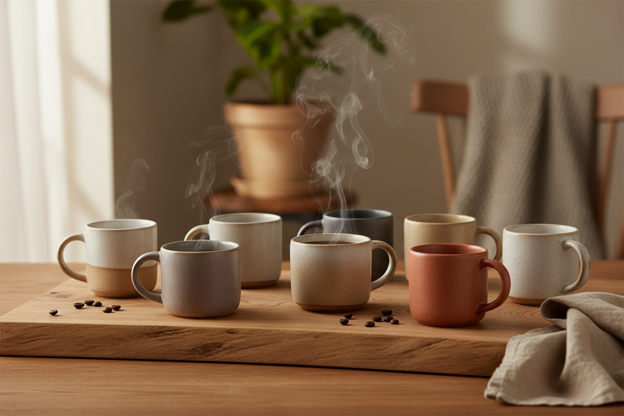Ceramic Coffee Mug Collection

Description: Sip in style with our Ceramic Coffee Mug Collection. Crafted for comfort and aesthetics, these mugs keep your beverages warm while adding a cozy touch to your home café experience. Dishwasher and microwave safe. (make it real phtoo)