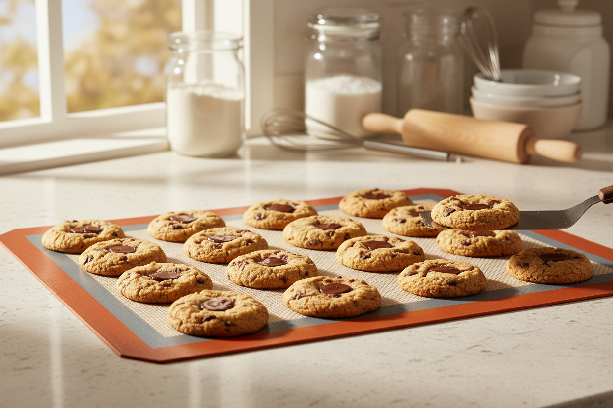 “I love how well-made the baking supplies are. The silicone baking mat is a game-changer—nothing sticks, and cleanup is so easy.” -Daniel R. (make it real photo)